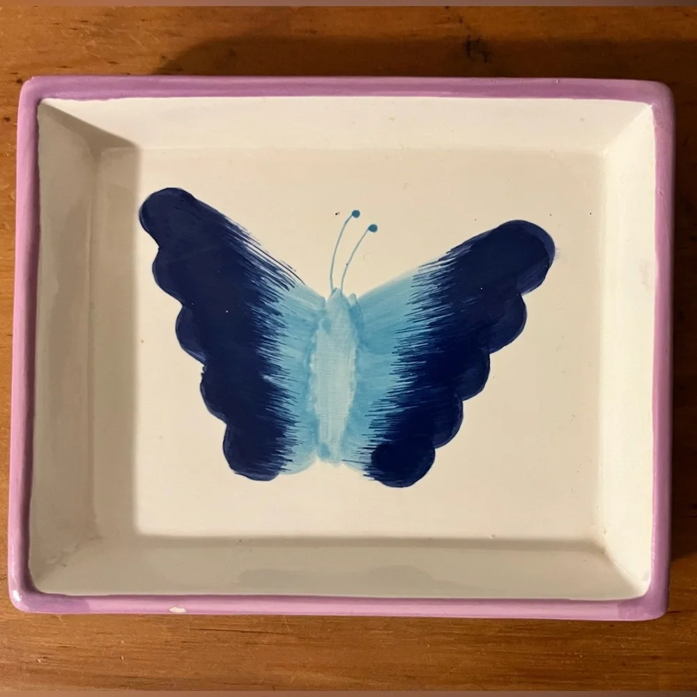 Butterfly Soap Dish Ring Key Trinket Tray